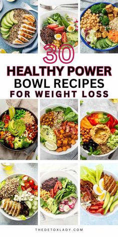 30 Healthy Power Protein Bowls For Weight Loss - The Detox Lady Protein Bowl Recipes, Power Bowl Recipes, Plant Based Proteins, Power Bowl Recipe, Protein Bowl, Healthy Bowls Recipes, Protein Bowls, Power Bowl, Meatless Recipes