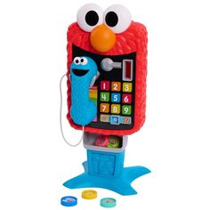 an electronic toy phone with a sesame character on it