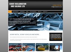 an image of a website design for scrap metal