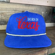 This old school hat is a one of a kind. Literally nobody else, anywhere, is going to have this hat. We sourced vintage blank hats from the '80s & '90's and embroidered the hat to create something truly special. Blank Hats, Hat Custom, Gifts For My Boyfriend, Hats Vintage, Old School, Caps Hats, Trucker Hat, Summer Outfits, Texas