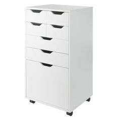 Accent your office, bathroom or living space with this Winsome Wood Halifax Bins & Drawers Multi-Storage Tall Mobile Cabinet.Click this HOME DECOR & FURNITURE GUIDE to find the perfect fit and more!Accent your office, bathroom or living space with this Winsome Wood Halifax Bins & Drawers Multi-Storage Tall Mobile Cabinet. Click this HOME DECOR & FURNITURE GUIDE to find the perfect fit and more!FEATURES Cut-out handles for easy access 4-top tier removeable drawer/storage bins, 2 easy-glide drawer Cabinet Detailing, Cabinet Dimensions, Low Cabinet, Caster Wheels, Drawer Unit, Beauty Supplies, Office Bathroom, Drawer Storage, Cabinet Features