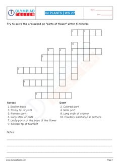 the crossword worksheet for children to learn