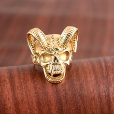 Gold Baphomet, Baphomet Ring, Men's Ring, Goat of Mendez, Satan Ring, Gothic Ring, Witch Ring, Grunge Ring, Goat brass ring Material:- Brass Size:- Any The ring can be customized on request and the gemstone can be made to any gemstone you want. Same Design Ring Are Upload With Any Gemstone. Please Visit Our Shop to View Complete Collection. If You Need Faster Shipping, Please Contact us ♥Please Make Sure to Include The Correct Address During Before Ordering. You Can return the Item within 30 Days After Successful Delivery. We offer a 100% Money Back Guarantee If You are Not Satisfied With Your Purchase. Return Charge Will Be Paid By Buyer Only. Thank you for visiting my shop! jaipurjewelryIn Grunge Ring, Jaguar Warrior, Skeleton Ring, Gothic Skeleton, Witch Rings, Gothic Ring, Skeleton Skull, Biker Rings, Gothic Rings