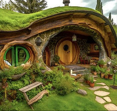 Earth Shelter House Plans Hobbit House Kit, House Underground, Underground Home