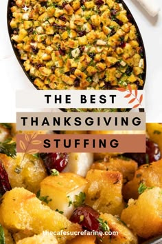 Try this crispy, buttery Thanksgiving stuffing recipe. This is truly the BEST stuffing recipe! It’s crispy on top, light and moist inside, filled with fresh pears, sweet dried cranberries, and bursting with buttery, herb flavors. Plus, it’s make-ahead, so you can bake it just before serving—perfect for holiday meals! We like to use good quality, crusty baguettes for this stuffing recipe. Homemade Stuffing With Cranberries, Buttery Herb Stuffing, Stuffing With Cranberries, Best Thanksgiving Stuffing, The Best Stuffing, Thanksgiving Stuffing Recipe, Best Stuffing Recipe, Turkey Appetizers, Best Stuffing