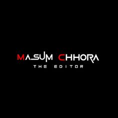 masum chora the editor logo on a black background with red and white letters