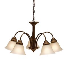 The Wynberg™ 13.75-in 5 light chandelier features a classic look with its Olde Bronze® finish and satin etched glass. Wynberg chandelier is perfect in several aesthetic environments, including traditional and transitional. Warranty is one (1) year from the date of purchase. Cleaning instructions: Be certain the electric current is turned off before cleaning. Clean metal components with a soft cloth moistened with a mild liquid soap solution. Wipe clean and buff with a very soft dry cloth. Under Antique Bronze Chandelier, Hanging Light Bulbs, Shaded Chandelier, Transitional Chandelier, Transitional Chandeliers, Bronze Lighting, Ceiling Installation, Bronze Chandelier, Metal Chandelier