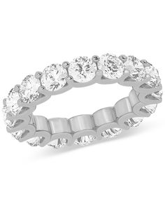 a white gold ring with round cut diamonds