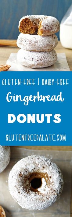 gluten - free, dairy - free gingerbread donuts are the perfect treat for breakfast