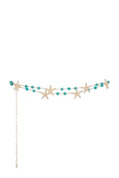 Our Starfish and Turquoise Bead Waist Chain is the perfect accessory for summer. Featuring golden starfish charms interspersed with vibrant turquoise beads, perfectly paired with a bathing suit, neutral summer dress, or even as an update to your favorite cutoff jean shorts! Gold Tone, Zinc, Reconstructed Turquoise 31" with 7" extender Lobster Clasp closure Care: Safeguard the shine of your jewelry and its plating by refraining from activities that involve immersing it in water, indulging in refr Neutral Summer Dresses, Bead Waist Chain, Beaded Waist Chain, 22nd Bday, Bday Wishlist, Cutoff Jean Shorts, California Lifestyle, Belly Chain, Waist Chain