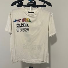 Hottest Tee From Virgil’s First Collection With Lv. Great Condition, Slight Wear On Black Felt Of Back Of Tee, See Photos Louis Vuitton Shirts, Louis Vuitton White, Hot Tee, Black Felt, Louis Vuitton Men, Kansas, Color White, Tee Shirts, Felt