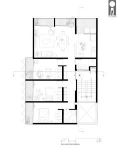 the floor plan for an apartment with three levels