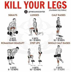 a poster showing how to do the dumbbles with an exercise chart on it