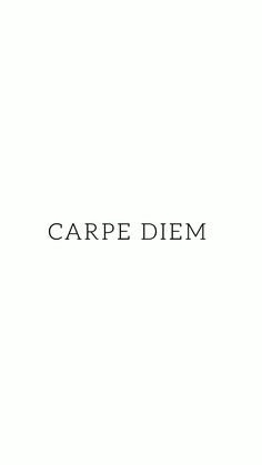 the word carpedem is written in black on a white background