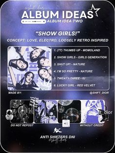 the album cover for show girls