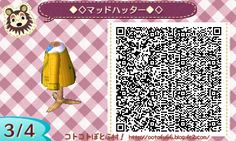 an animal crossing character with a qr code