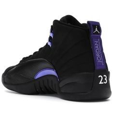 Air Jordan 12 Retro "Black Dark Concord" Sneakers Size 9.5 Brand New Box Not Included Purple Basketball Shoes With Boost Midsole For Streetwear, Sporty Purple High-top Sneakers For Streetwear, Sporty Purple Sneakers With Boost Midsole, Purple High-top Sneakers With Boost Midsole For Sports, Black High-top Sneakers With Air Cushioning For Sports, Black High-top Sneakers With Air Cushioning For Light Sports, Purple Running Shoes With Abzorb Midsole For Light Sports, Purple Running Shoes With Rubber Sole For Light Sports, Purple Mid-top Sporty Sneakers