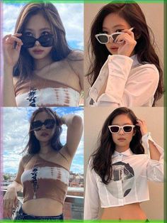 #fashion #glasses #jennie #icon #trend #blackpink #idol #kpop Glasses Jennie, Jennie Glasses, Kpop Glasses, Korean Sunglasses, Ootd Korean, Jennie Icon, Modern Sunglasses, Cottagecore Fashion, Korean Brands