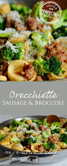 one - skillet sausage and broccoli pasta with cheese