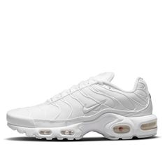 Nike Air Max Plus Triple White DM2362-100 (SNKR/Low Top/Non-Slip/Wear-resistant) Nike Air Max Plus, Air Max Plus, Stylish Sneakers, Low Top, Perfect Pair, Air Max, Nike Air Max, Nike Air, The 100