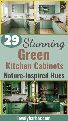 green kitchen cabinets with the title 29 stunning green kitchen cabinets nature inspired hues