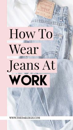 Denim Pants Work Outfit, What To Wear To Work Today Casual, Friday Work Outfit Summer Jeans, Jeans Professional Outfits Women, Denim Jeans Work Outfit, Cute Jeans Outfit For Work, Work Friday Outfit, Professional Look With Jeans, Jeans In The Office Work Outfits