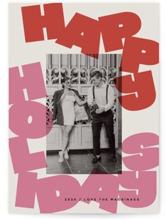 a poster with an image of two people in front of the words, happy days