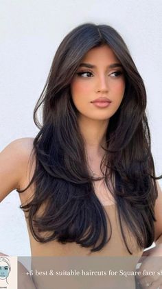 Hair Inspiration Long, Layered Haircuts For Medium Hair, Long Dark Hair, Haircuts For Medium Hair