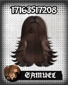 an image of a woman's head with the name annie on it and her hair in