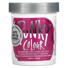 VeganAmmonia Free Paraben Free PPO Free Lasts Up To 40 Washes Turn heads in this super vibrant and vivid raspberry sorbet pink hair dye! Punky Colour is the original semi-permanent conditioning hair color. Get outrageous color on bleached or chemically-treated hair. Create a brilliant highlight effect on darker hair. Wash Out Pink Hair Dye, Egg Shaped Head Hair Dye, Rose Red Hair, Red Hair Colour, Rosé Red Hair, Darker Hair, Good Dye Young, Punky Color, Pink Hair Dye