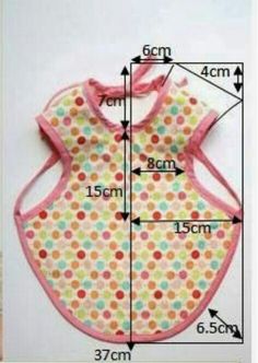 a bib with measurements for the bib