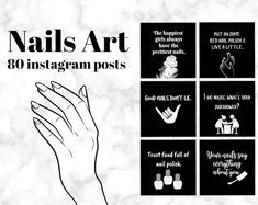 the instructions on how to use nail art for instagrams and other social media