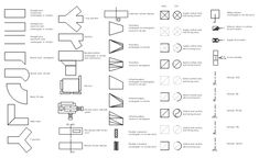 an image of various types of symbols in the form of letters and numbers on a white background