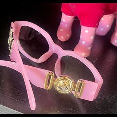 These Will Get You Noticed For Sure. Gold And Pink Sunglasses Comfortable And Fun Quality Not Cheap No Scratches Brand New Lint In Some Of The Photos Don’t Miss These No Smoking Pet Friendly House Adjustable Pink Sunglasses For Beach, Trendy Pink Plastic Sunglasses, Pink Mirrored Sunglasses For Vacation, Pink Summer Party Sunglasses, Chic Pink Sunglasses For The Beach, Fun Pink Glass Sunglasses, Pink Summer Style Plastic Sunglasses, Pink Glass Sunglasses For The Beach, Pink Summer Plastic Sunglasses