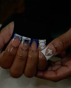 #nails #acrylic #nailinspo Shorties Nails Blue, Short Royal Blue Acrylic Nails, Acrylic Shorties, Short Duck Nails Acrylic, Shorties Acrylic Nails, Short Freestyle Nails, Shorties Nails, Cute Short Nails, Acrylic Toes