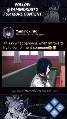 an anime meme with the caption that reads, this is what happens when invert