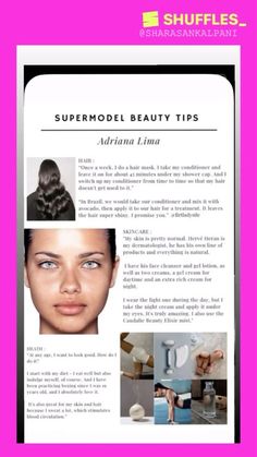 Adriana Lima Hair, Shower Cap, I Promise You, Adriana Lima, Hair Tips, Funny Stories, Hair Mask, Hair Hacks