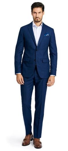 The perfect Men's Custom Suit in Bottsford Check Blue fabric, perfect for your wardrobe. Shop a wide selection of Men's Custom Suits, blue suits, navy suits & more at INDOCHINO. FREE Shipping on orders over $150. French Blue Suit, Custom Suits Men, Made To Measure Suits, Navy Suit, Custom Suit, Men’s Suits, Groom Suit, Mens Vest, Blue Suit