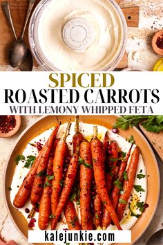 roasted carrots with lemony whipped feta