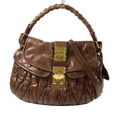 ad eBay - Pre-owned used 2wayShoulder Bag by MIU MIU infair condition. MaterialCalfskin (cowhide). >Outside /Button snap pocket x 2>Inside /interior zip pocket x 1. Pocket>flap. ColorBrown×Brown. A sense of use, scratches, scrubbing and stains on the item. Miu Miu Shoulder Bag With Gold-tone Hardware For Travel, High-end Soft Leather Shoulder Bag For Shopping, High-end Brown Shoulder Bag With Gold-tone Hardware, Designer Flap Shoulder Bag With Handles, High-end Brown Flap Bag With Detachable Strap, Designer Brown Flap Bag For Daily Use, Luxury Brown Shoulder Bag With Gold-tone Hardware, Luxury Brown Handheld Bags, High-end Brown Flap Bag With Removable Pouch