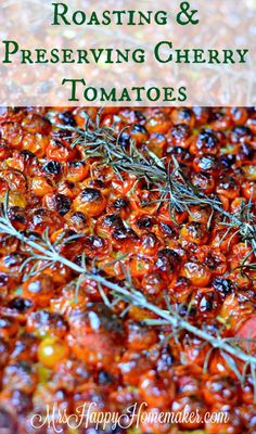 roasted and preserving cherry tomatoes with rosemary