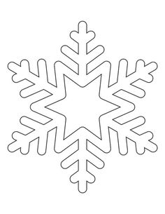 a snowflake is shown in black and white