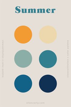 a poster with the words muted in green, orange and blue circles on it