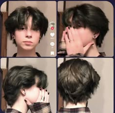 Trans Female To Male Haircuts, Short Hair Styles Trans Masc, Trans Male Haircut 360, Short Wolfcut Masculine, Haircut Ideas Transmasc, Hairstyles For Short Hair Masculine, Unisex Haircuts Short, Short Trans Haircuts, Masc Hairstyles For Round Faces