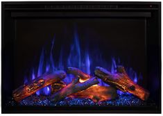 Modern Flames Electric Fireplaces Modern Flames Redstone 42-Inch Built-In Electric Fireplace Contemporary Electric Fireplace, Zero Clearance Fireplace, Built In Electric Fireplace, Up Lighting, Modern Flames, Down Lighting, Orange Bedding, Old Fireplace, Electric Fireplace Insert