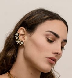 Elevate your earring game with our Handmade 24k Gold Plated Bronze Earcuff Earrings, a stunning pair of wearable art that celebrates indigenous craftsmanship and ethical fashion. These exquisite earcuff earrings feature intricate natural fiber threading from the werregue palm, meticulously incorporated into their captivating design. Each detail reflects the skill and tradition of the indigenous Woounan community in Colombia. Product Details: Material: Crafted with care, these earrings are made f Moss Rug, Wrap Earrings, Bronze Earrings, Earrings Black, Cuff Earrings, Unique Charms, Ethical Fashion, Unique Earrings, Natural Fibers