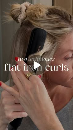 How To Curl Lob With Flat Iron, Curl Bob With Straightener, Hot Iron Curls Tutorials, Curling Short Hair With Flat Iron Videos, Curl Short Bob With Flat Iron, Short Hair Curls With Flat Iron, Flat Iron Curls On Short Hair, Curling Iron Vs Flat Iron Curls, How To Curl A Bob With A Flat Iron