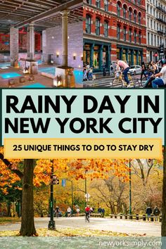 rainy day in new york city 25 unique things to do to stay dry