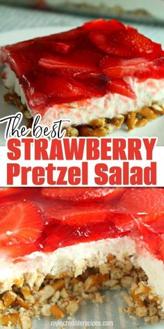 the best strawberry pretzel salad recipe ever