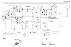 an electronic circuit diagram showing the components and instructions for using it to make a sound system